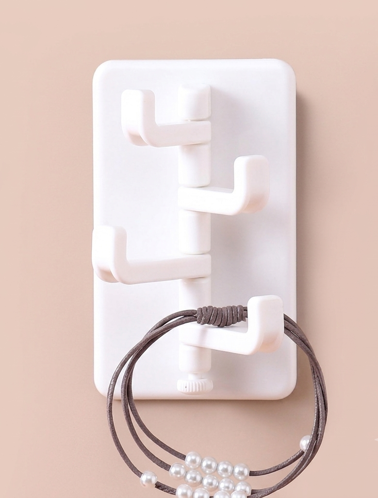 Porte-Manteau Mural Pivotant - Sans Perçage à 4 Crochets