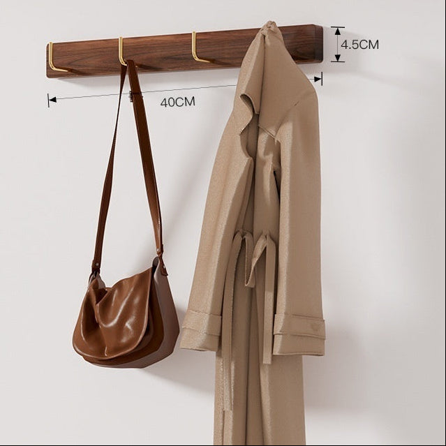 Patère Murale en Bois - Porte-Manteau sans Perçage