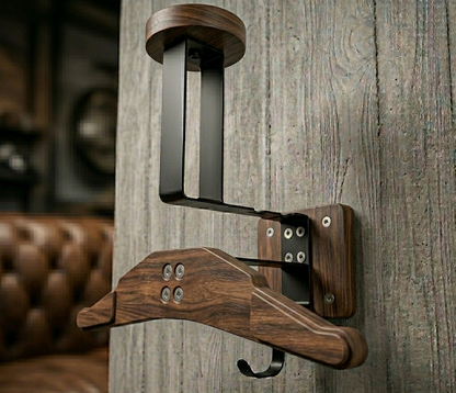 Porte-Manteau Mural en Bois - Support Casque