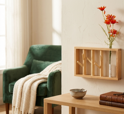 Porte-Manteau Mural en Bois | Style Nordique